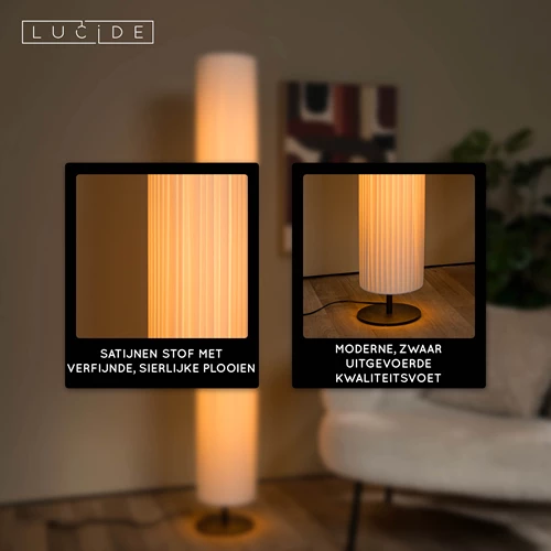 Lucide FOLD - Vloerlamp - Ø 20 cm - 3xE27 - Wit - USP